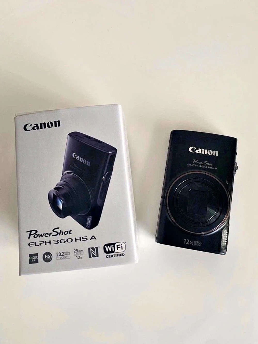 Canon PowerShot ELPH 360 HS Digital Camera Black Lens Error